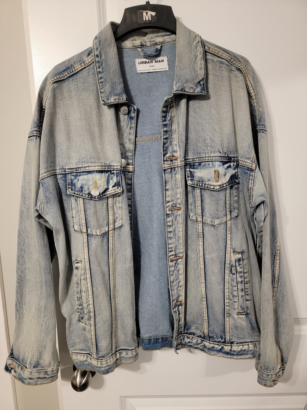 Urban Planet Light Wash Denim Jacket - Light Blue